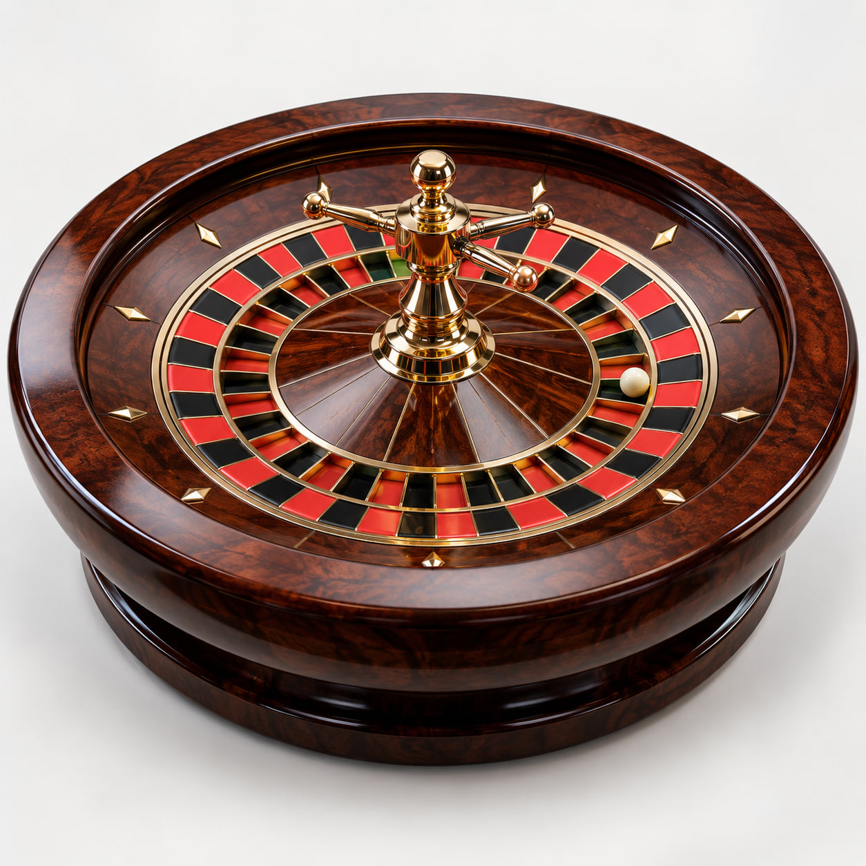 Roulettewiel en roulette tafel voor casino interieur en speelruimte